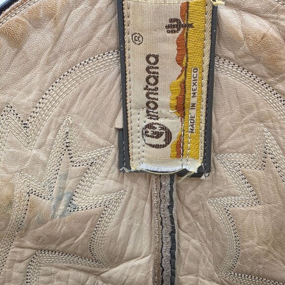 Rare 11.5D Vintage Montana Exotic 1970s Alligator Grey Brown Cowboy Boot Western - Picture 7 of 16